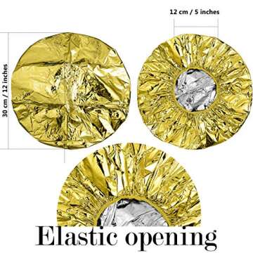 12 Deep Conditioning Aluminum Foil Hair Caps for All