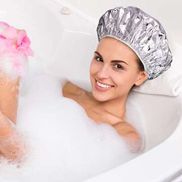 12 Deep Conditioning Aluminum Foil Hair Caps for All
