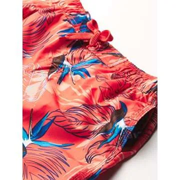 Kanu Surf Boys' Avalon Quick Dry UPF 50+ Beach Swim Trunk, Paradise Coral, 4T