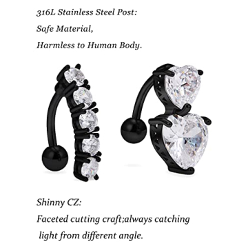 Stylish Vsnnsns 14G Belly Button Rings for Everyday Use