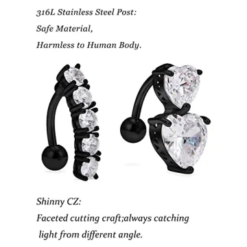 Stylish Vsnnsns 14G Belly Button Rings for Everyday Use