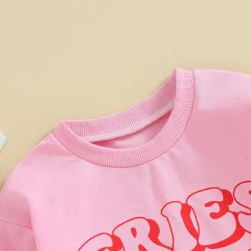 Trendy FIOMVA Toddler Valentines Day Sweatshirt for Girls