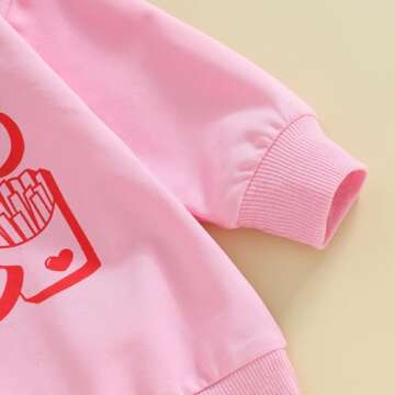Trendy FIOMVA Toddler Valentines Day Sweatshirt for Girls