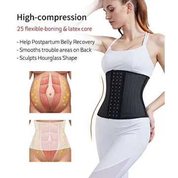 YIANNA Underbust Waist Trainer for Hourglass Shaping