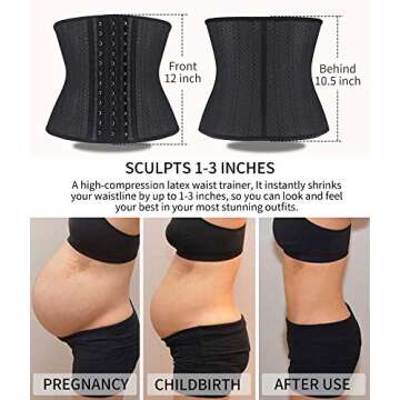 YIANNA Underbust Waist Trainer for Hourglass Shaping