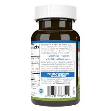 Carlson Healthy Mood 5-htp Elite 50mg Raspberry Chewables, 120 Tablets