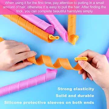 TUPARKA 30 Pack Spiral Curls No Heat Hair Rollers Kit