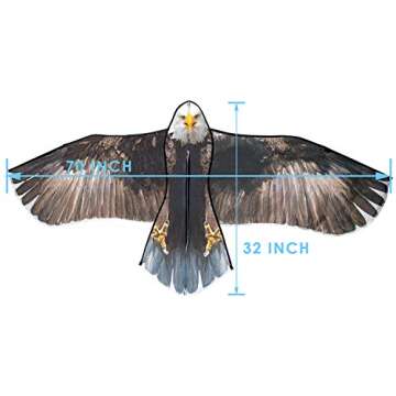 JEKOSEN Huge Bald Eagle Kite for All Ages