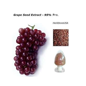 NuSci Grape Seed (Europe) Extract Powder Standardized 95% Proanthocyanidins OPC (500 g (1.1 lb)) Eur...