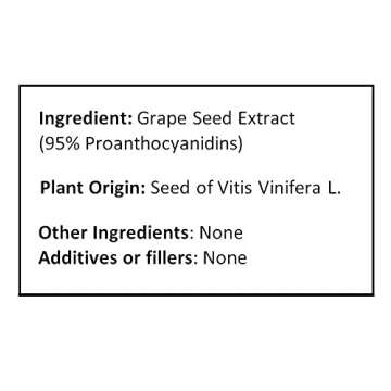 NuSci Grape Seed (Europe) Extract Powder Standardized 95% Proanthocyanidins OPC (500 g (1.1 lb)) Europe Grown GMO Free Non-Irradiated