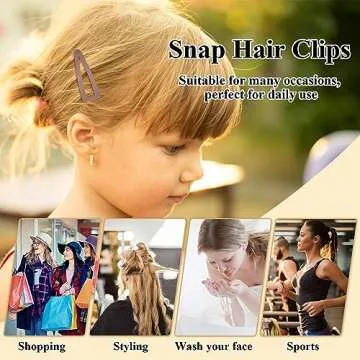 Double Grip Hair Clips - 10 Pcs Stylish Accessories