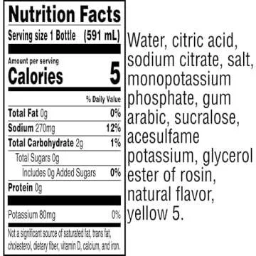 Gatorade Zero Sugar Thirst Quencher Sports Drinks, Lemon-Lime, 20 Ounce Bottles (Pack of 8)