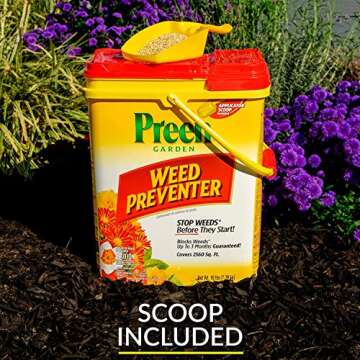 Preen Garden Weed Preventer Blocks Weeds up to 3 Months (22 LBS, 3520 Sq. Ft.)