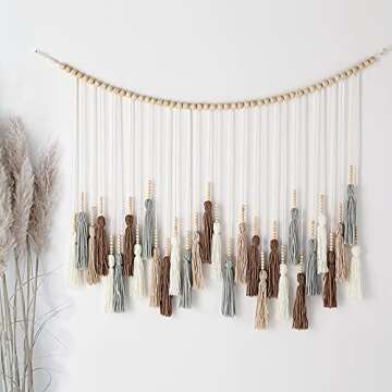 SOONOW Large Tassel Wall Hanging for Boho Nursery Decor, 36"x28"