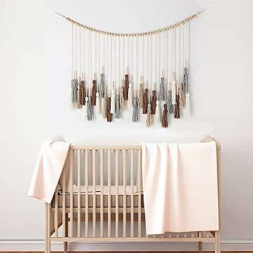 SOONOW Large Boho Tassel Wall Hanging for Nursery Decor