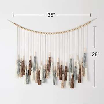 SOONOW Large Boho Tassel Wall Hanging for Nursery Decor