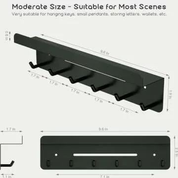 Eanilnaz Stylish Key Holder with Shelf, 6 Hooks