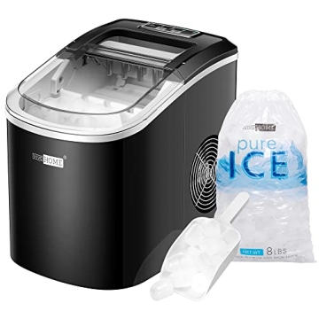 VIVOHOME Portable Ice Maker with Self-Cleaning Function