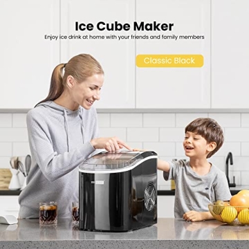 VIVOHOME Portable Ice Maker with Self-Cleaning Function