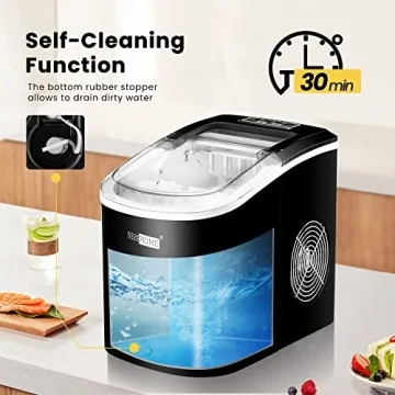 VIVOHOME Portable Ice Maker with Self-Cleaning Function