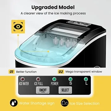 VIVOHOME Portable Ice Maker with Self-Cleaning Function