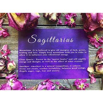 Sagittarius Zodiac Crystal Gift Set - Perfect Birthday Gift