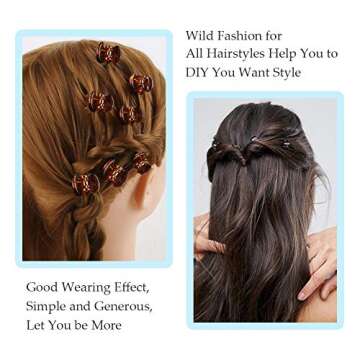 36 PCS Small Hair Claw Clips for Women, 0.6 inch Mini Plastic Hair Jaw Clip Claw for Hair Style Girls Gifts (Black/Clear/Brown)