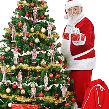 48 Nutcracker Christmas Ornaments - Festive Wooden Decorations