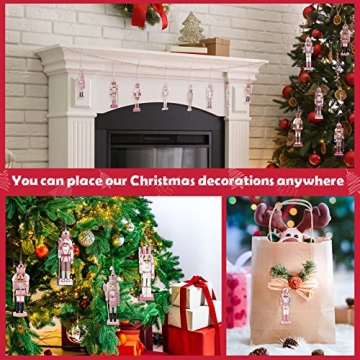 48 Nutcracker Christmas Ornaments - Festive Wooden Decorations