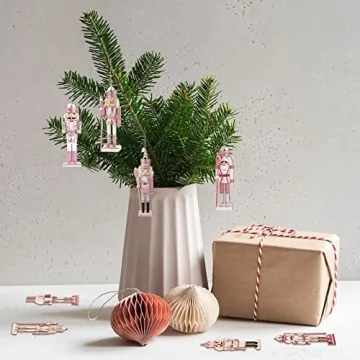 48 Nutcracker Christmas Ornaments - Festive Wooden Decorations