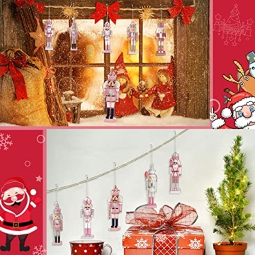 48 Nutcracker Christmas Ornaments - Festive Wooden Decorations