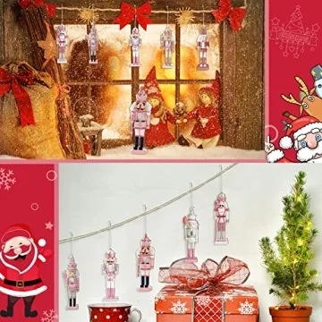 48 Nutcracker Christmas Ornaments - Festive Wooden Decorations