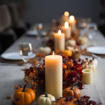 12 Ivory Pillar Candles - Smokeless & Dripless for Events