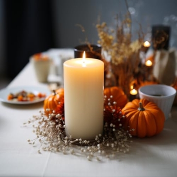 12 Ivory Pillar Candles - Smokeless & Dripless for Events