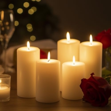 12 Ivory Pillar Candles - Smokeless & Dripless for Events
