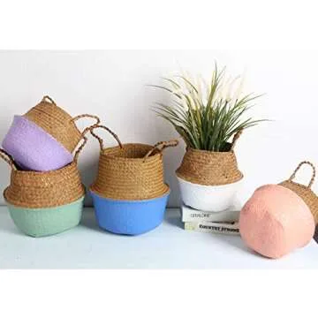 Eco-Friendly BlueMake Woven Seagrass Belly Basket