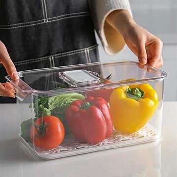 Slideep Refrigerator Produce Saver Stackable Container