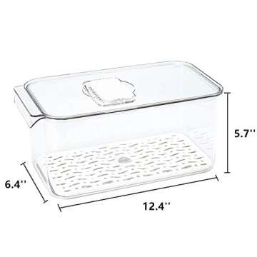 Slideep Refrigerator Produce Saver Stackable Container