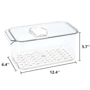 Slideep Refrigerator Produce Saver Stackable Container