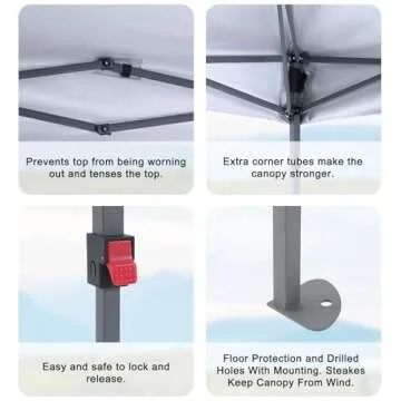 COOSHADE 10x10 Pop Up Canopy Tent with Sidewalls