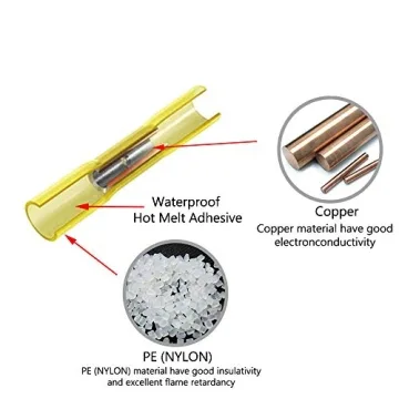 ESUPPORT Heat Shrink Butt Connectors for 10-12 AWG