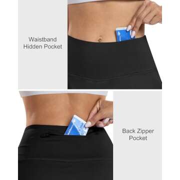 CHRLEISURE Women Tennis Golf Skirt with Pockets - High Waisted Golf Pleated Athletic Workout Dress Running Skort (AMZ072,Black,M)