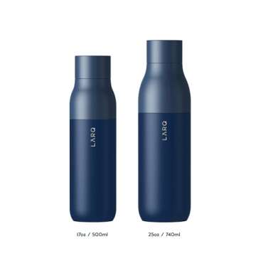 LARQ Bottle PureVis 25 oz - Self-Cleaning and Insulated Stainless Steel Water Bottle with UV Water P...