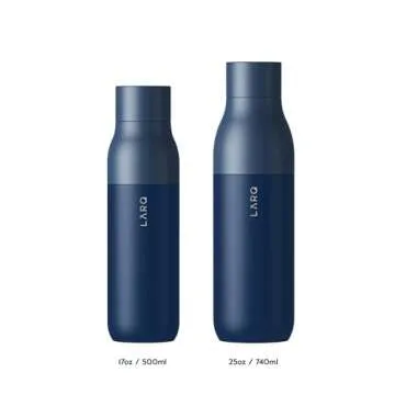 LARQ Bottle PureVis 25 oz - Self-Cleaning and Insulated Stainless Steel Water Bottle with UV Water P...