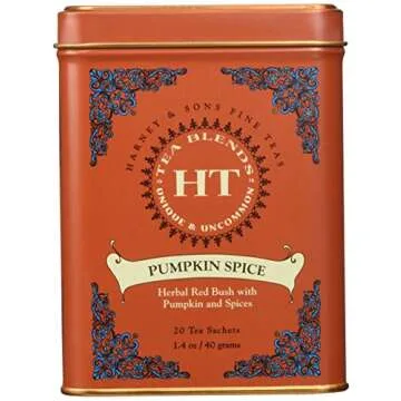 Harney & Sons Pumpkin Spice Rooibos Tea 20 ct Sachet Tin