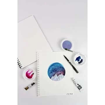 Grumbacher Mixed Media Paper Pad with in & Out Pages, 90 lb. / 185 GSM, 5.5 x 8.5 inches, Side Wired, 50 White Sheets/Pad, 1 Each, 26460700413