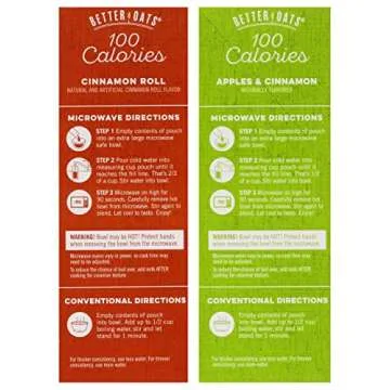 Better Oats Oat Fit Bundle: (1) Cinnamon Roll 9.8oz, (1) Apples & Cinnamon 9.8oz (2 Boxes Total)
