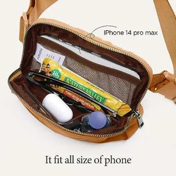 Versatile ODODOS Mini Belt Bag with Adjustable Strap