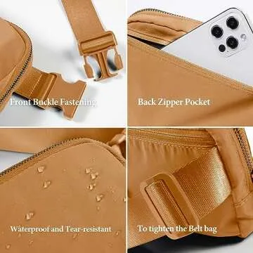 Versatile ODODOS Mini Belt Bag with Adjustable Strap