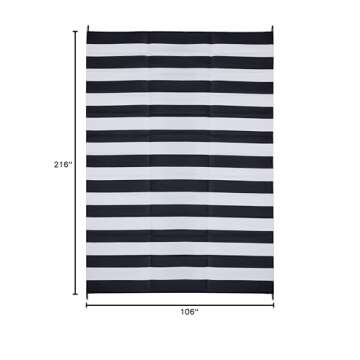 FH Home Outdoor Camping Rug - Waterproof, Fade Resistant, Reversible - Premium Recycled Plastic - St...